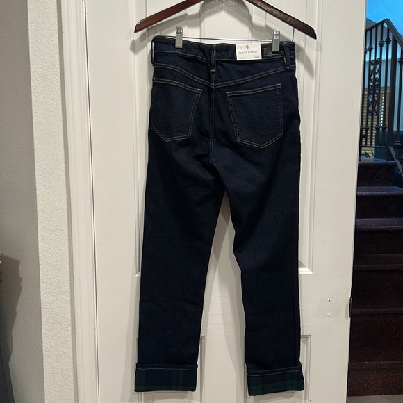 Lauren Ralph Lauren Straight Plaid Cuff Jeans - Picture 8 of 8